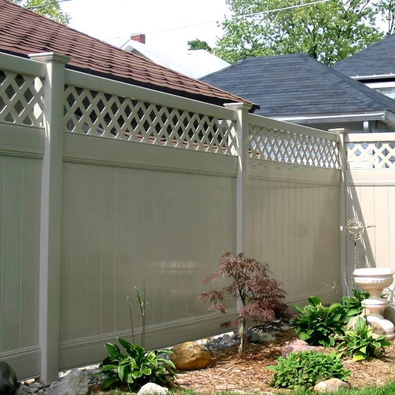 6ft WPC Fence Resistance Waterproof Wood Composite Plastic Cheap Fencing Panels with Aluminum Frame for Yard