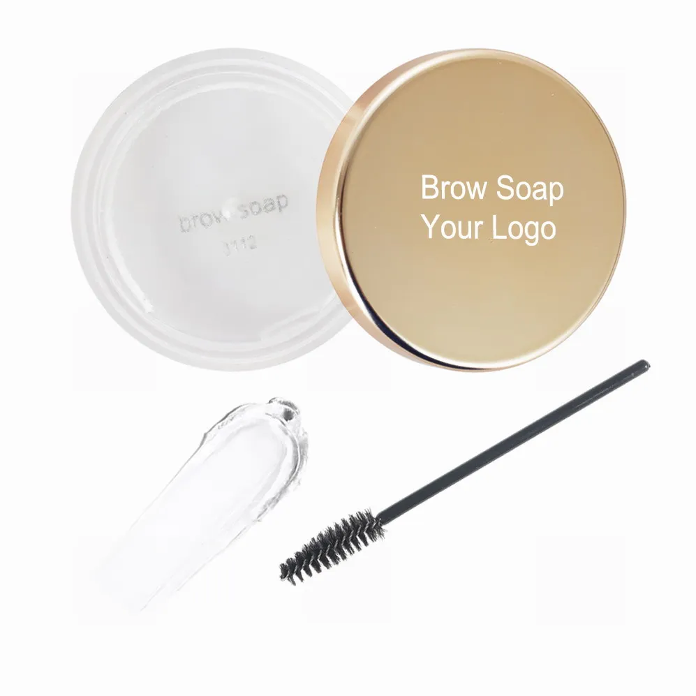 Customized Pink Freeze Glue Eye Brow Eyebrow Styling Soap Wax Gel Custom Logo Waterproof Henna Cruelty Free Brow Soap