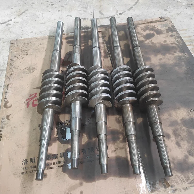 Large gearbox drive cast iron worm gear worm shaft