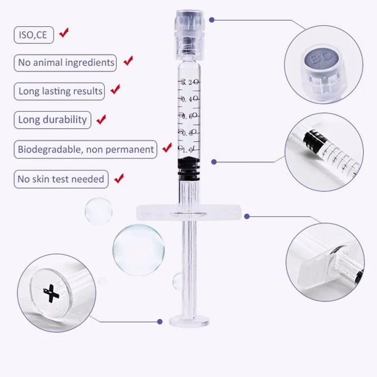 
Good Quality HA Dermal Filler Hyaluronate Acid Gel 2ml for Lip Enhancement 