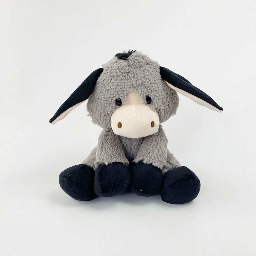 Custom Plush Stuffed cute grey donkey toy in 9inch