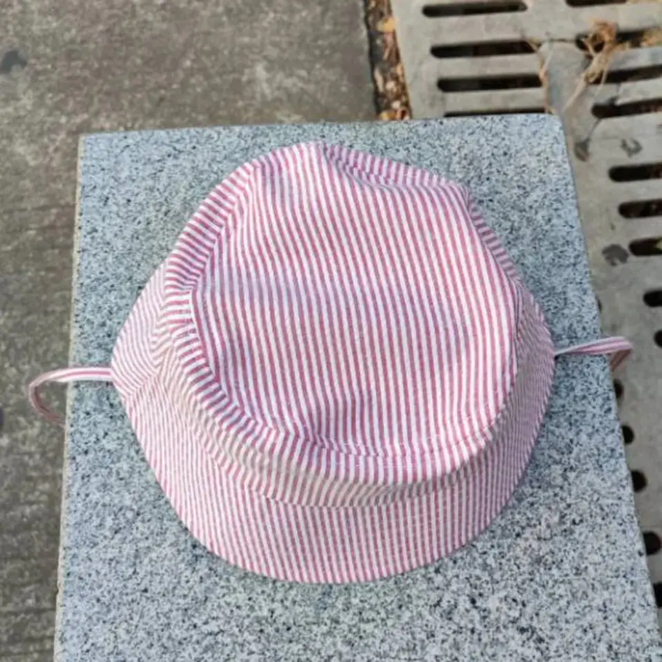 Monogrammed Blank Seersucker пляжные шляпы летняя детская бейсбольная