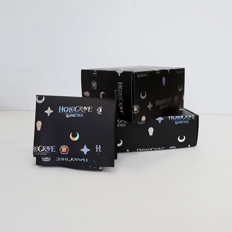 Custom Logo Hologram Corrugated Mailer Packaging Postal Shipping Cosmetic Product Holographic Box