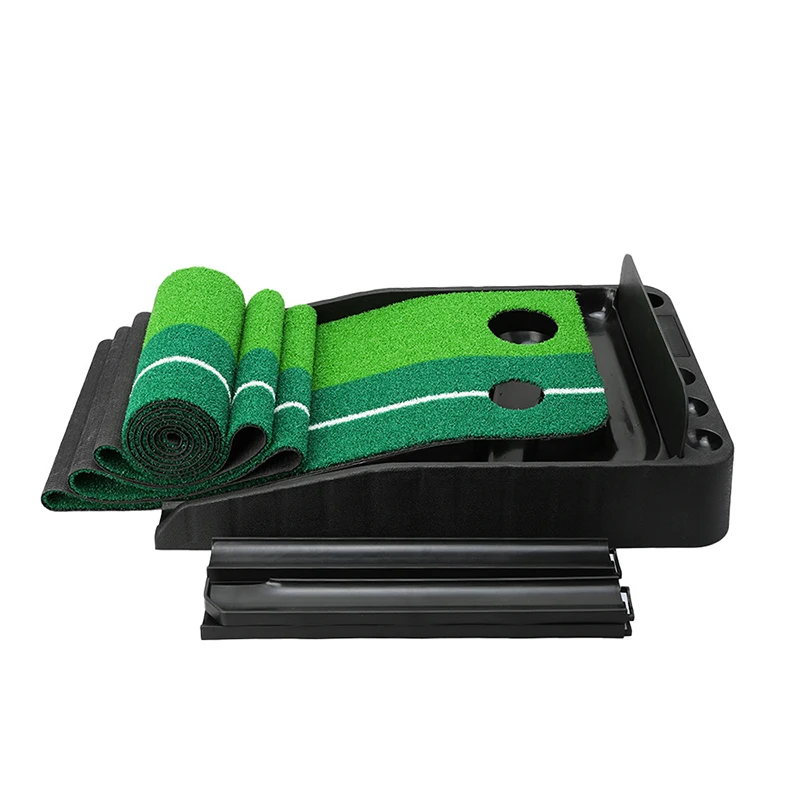 3/3.5m Indoor Golf Putter Trainer Set Golf Practice Putting Golf Mat Green Fairway   Trainer With Baffle Training Aids
