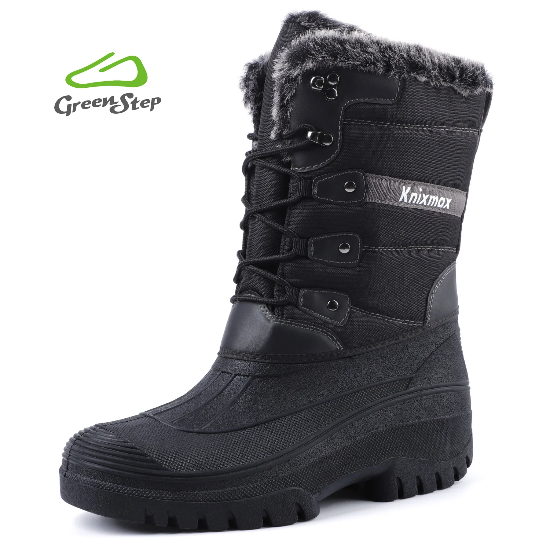 New style  MOQ 1 black antislip winter shoes hiking boots waterproof outdoor women snow boots