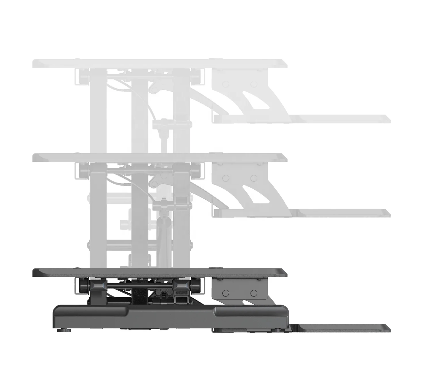V-mounts Manual Lifting Gas Spring Sit Stand Desktop Smart Lifting Workstation Desk VM-GSD33