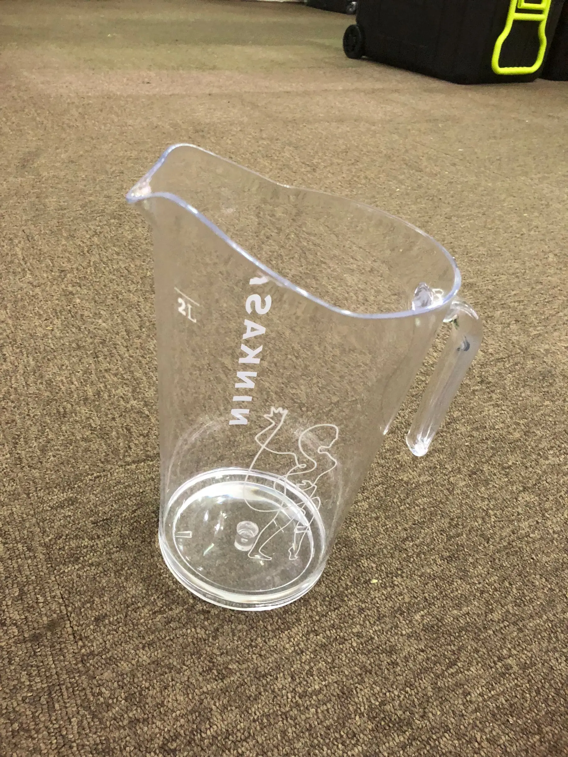 Custom logo 60oz stackable plastic pitchers promotional cooler plastic beer water plastic jug