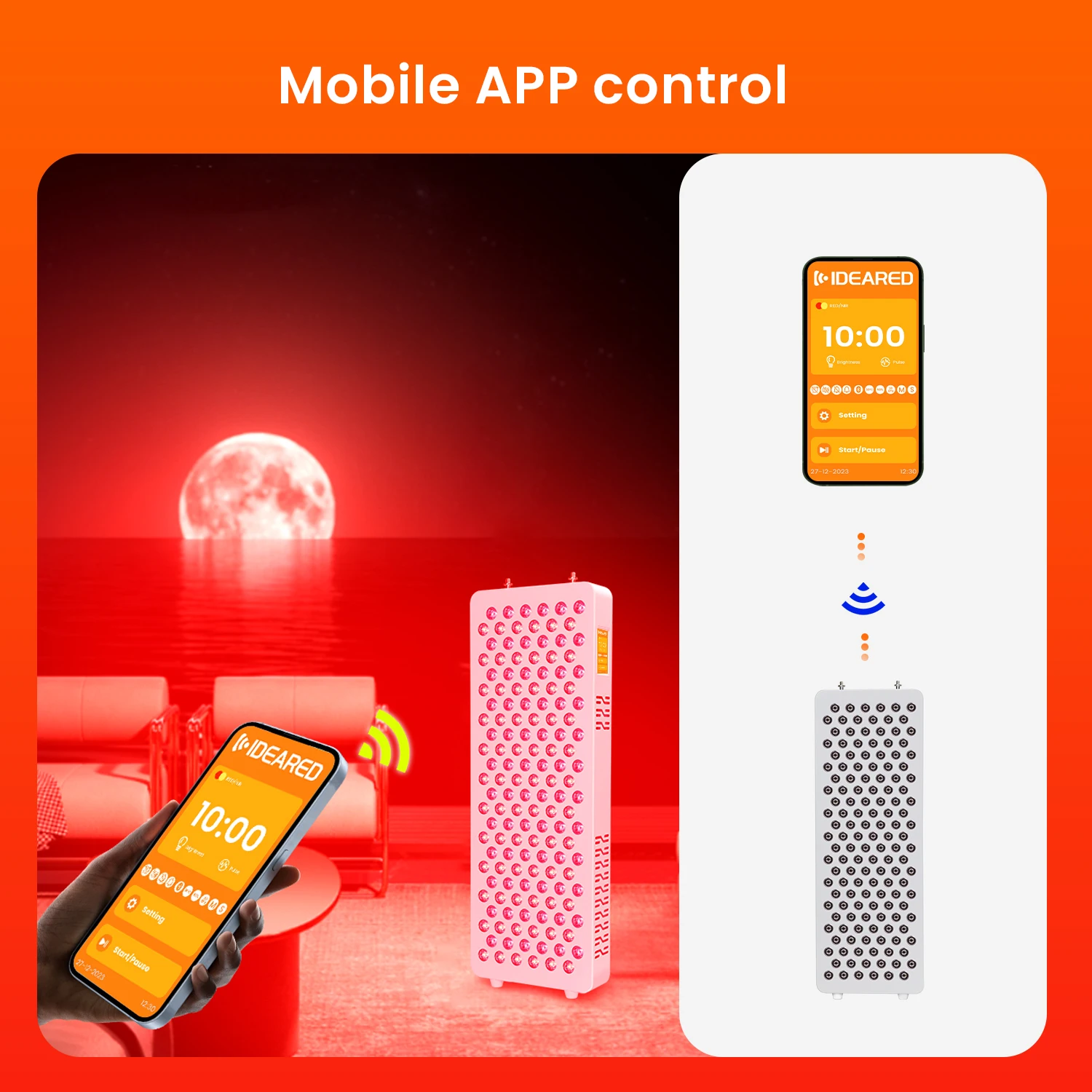 Modern RLPro200 9 waves with 480&590nm individual control red light therapy panel light Near infrared led light device for home