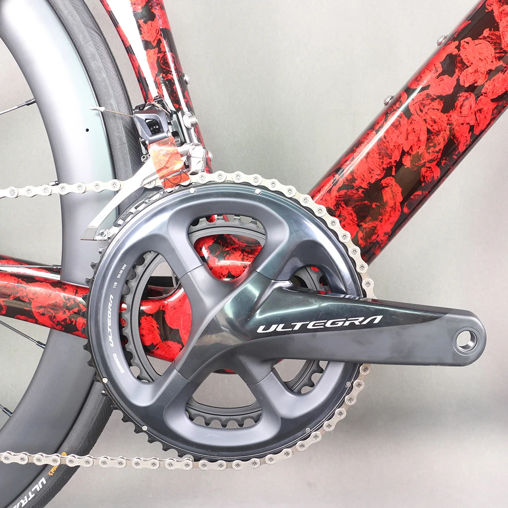 TANTAN Complete bike Full Hidden Cable Disc Brake Road bicycle ultegra R8020 Groupset Carbon frame bicycle part Paint TT-X36