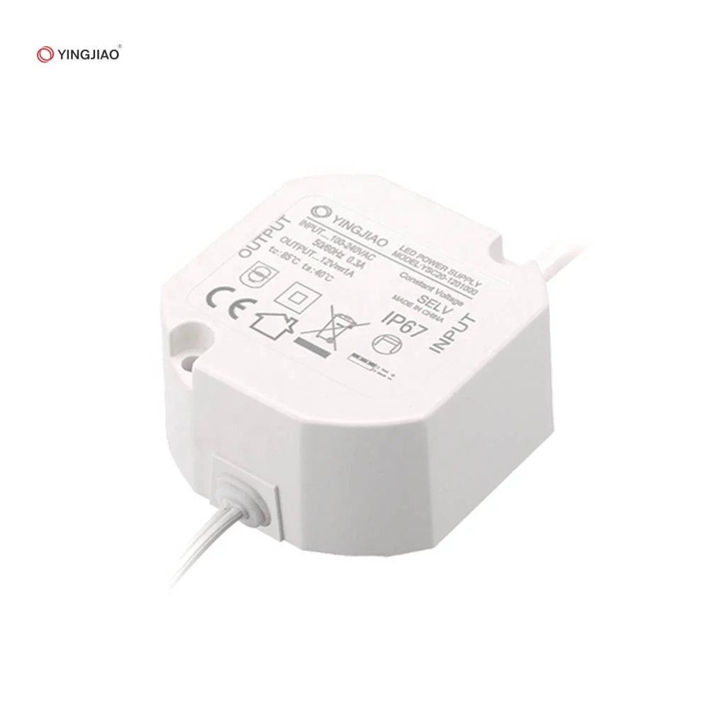 20W 24V 12V Constant Voltage Led Driver IP67 Waterproof Power Supply CE RoHS Approval
