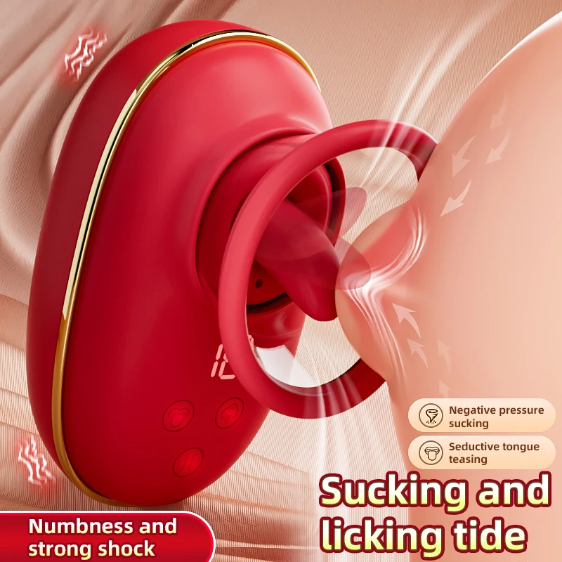 HG 2024 new design women female silicone massager egg sex toy women bed breast sucking machine tongue vibrator nipple sucker