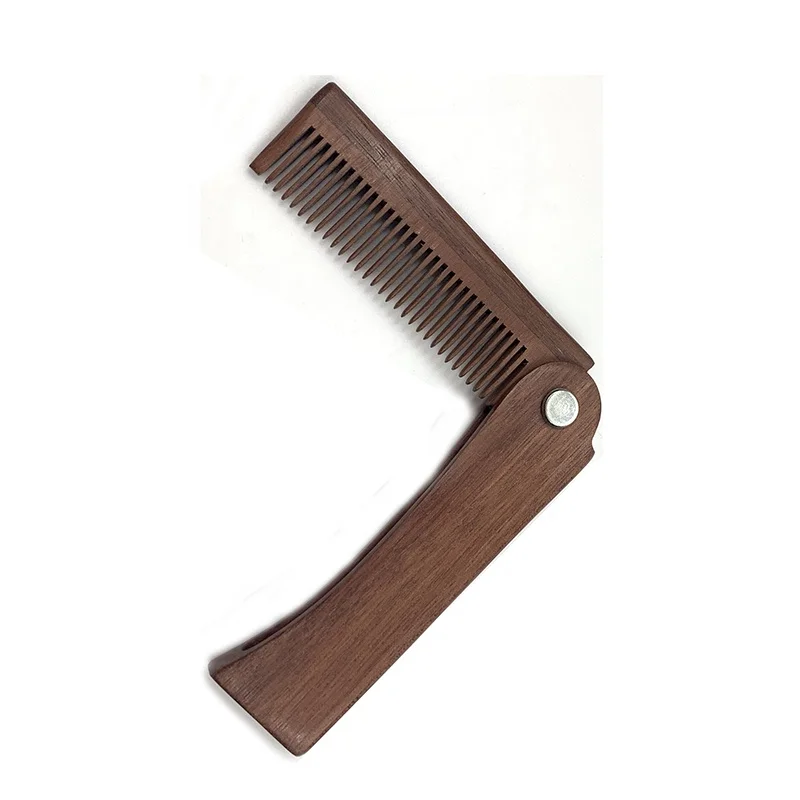 Switch Beard Comb Manufacturer Mini Foldable Beard Comb Premium Wooden Beard Comb for Men