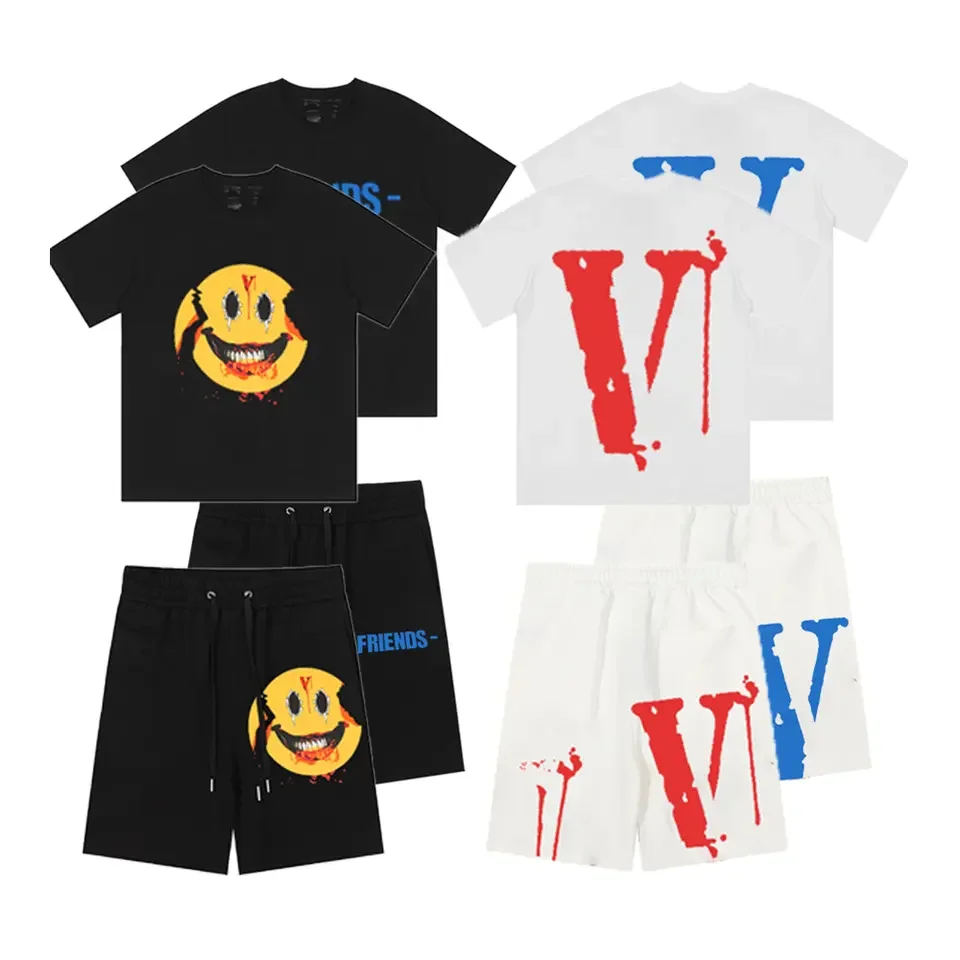 Factory Wholesale Customizable High Quality T Shirt Cotton  T Shirts Hip Hop Oversized Designer Streetwear Tshirt s For Men set