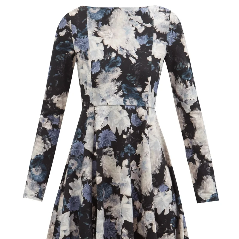 Special design pattern printing elegant ladies long skirt printing casual dress