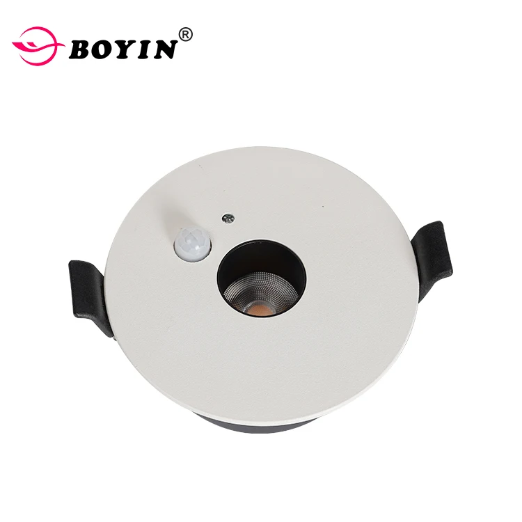 Newest Design Aluminum Highlight Cob Chip Recessed Mounted 7w Human Body Induction Led Downlight