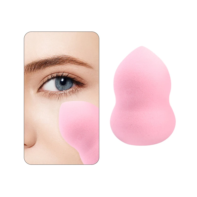 High quality Latex Free Soft Makeup Sponge Cosmetics Blender Sponge with Gold Makeup Sponge Display Stand Holder