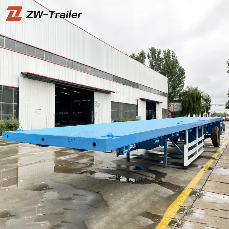 3 Axles 20ft 40ft Container Flat Bed Flatbed Semi Trailers