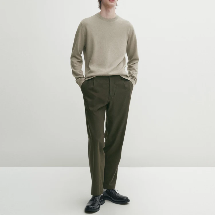 100% cashmere for man high-quality round neck sweater man cashmere