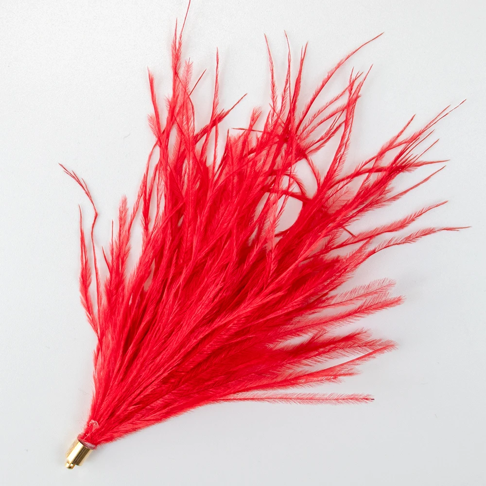 Strung Ostrich Feathers For Diy Crafts Clothes Accessories Handmade Feather Embroidery Ostrich Feather Tassel