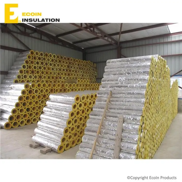 Large Diameter Fiber Glass Wool Pipe Thermal Insulation for Cold and Heat Tube
