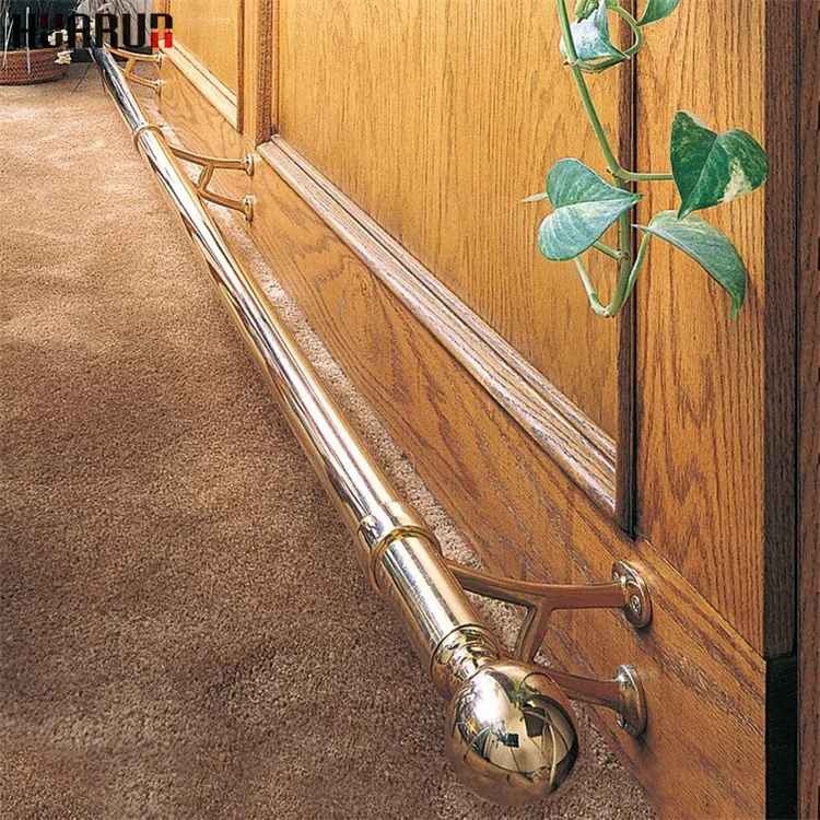 Напольный монтажный стержень 4 фута направляющая для ног набор трубок полированная латунная стойка с футами