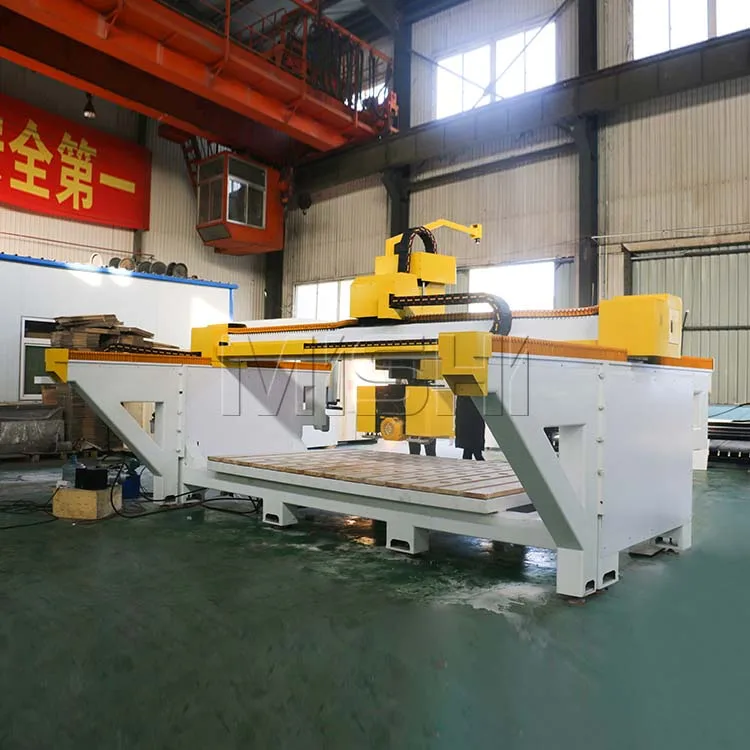 MISHI Bridge Saw Stone Cutting Machine Making Cabinet Countertop 5 Axis Cnc Marble Quartz Cutting Polishing Machine
