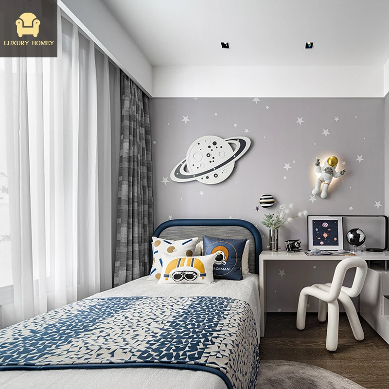 One Stop Luxury Furniture Solution Modern Art Furniture Designer Bedroom Soft Bed Combination Set