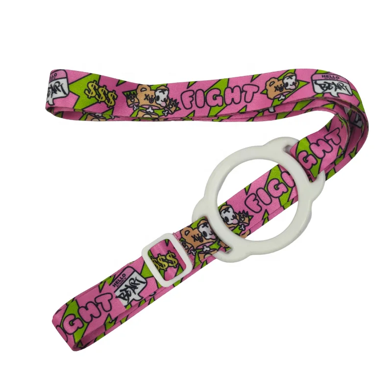 Wholesale Customized logo Full color Cheap Factory Polyester Heat Transfer Dye Sublimation Printing Hang bottle Lanyard