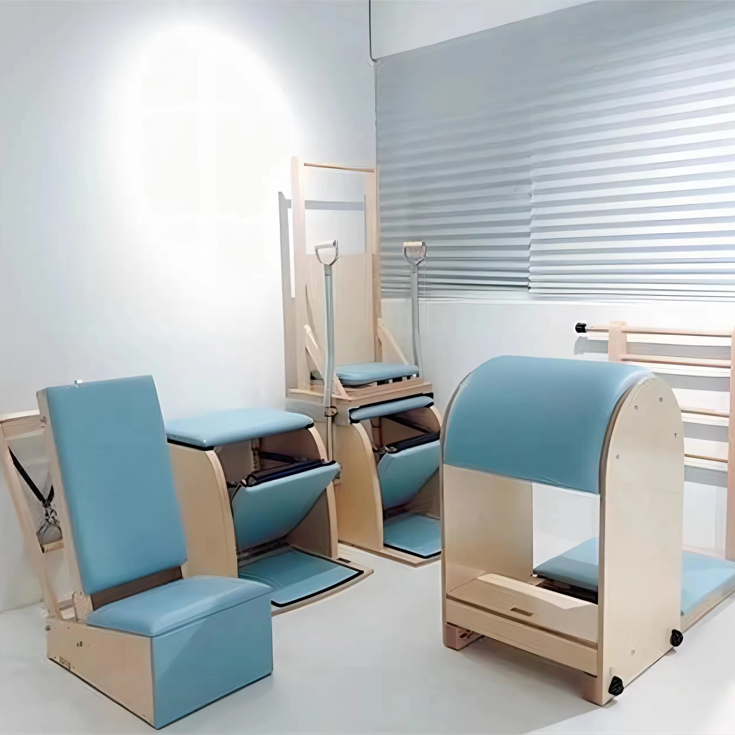 Upside Down Chair wood Pilates reformers Training Core Strength Building Back yoga inversion chairs
