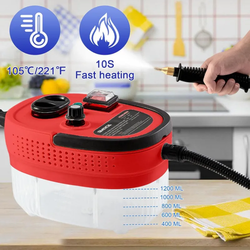Simple Operation Plastic Switch Single Gear Steam Mechanical Type Cleaner 2500W