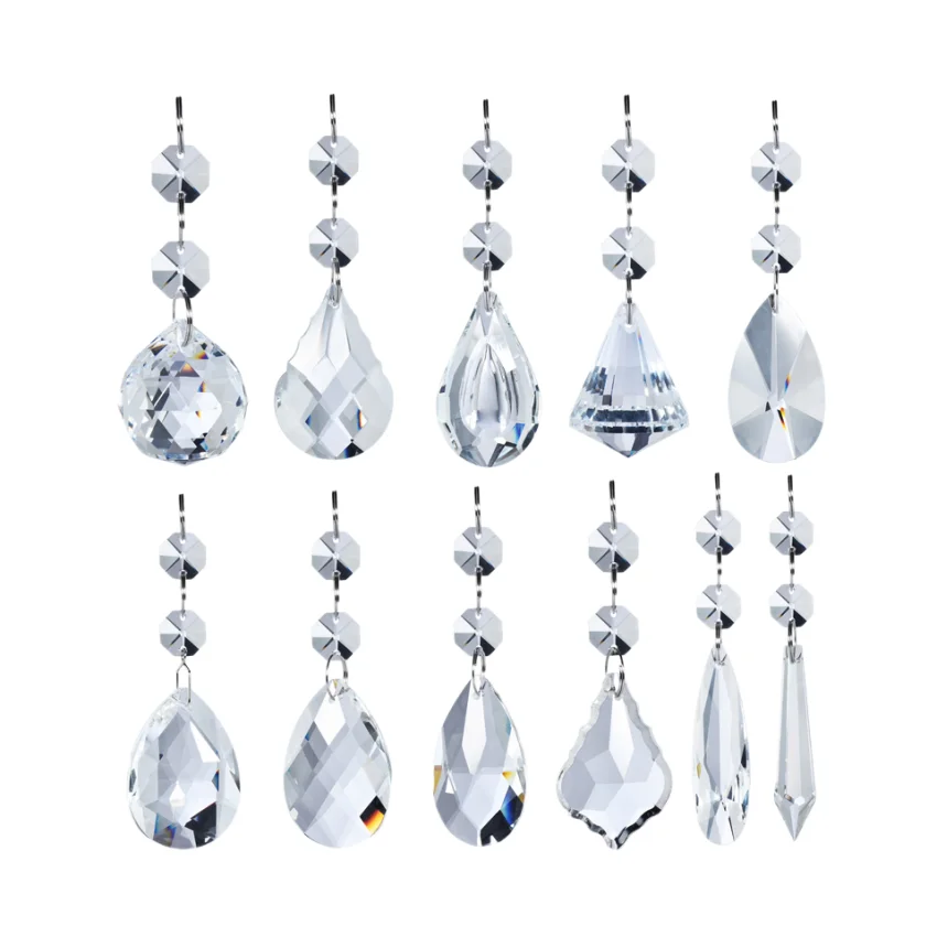 Оптовая продажа, различные стили, прозрачные стеклянные призмы, подвески для Ловца солнца и люстры