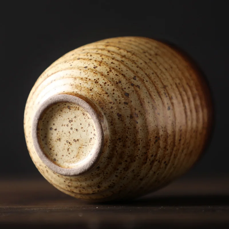 Hot Sale Japanese Korean Style Coarse Ceramic Stoneware Mug Sake Cups For Giveaways