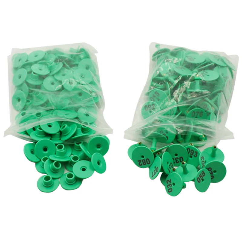 Anti-dropping Animal Rabbit Identification Tag Pig Sheep Numbered Ear Tag Plastic Round Pig Ear Mark Ear Label Tags with Number