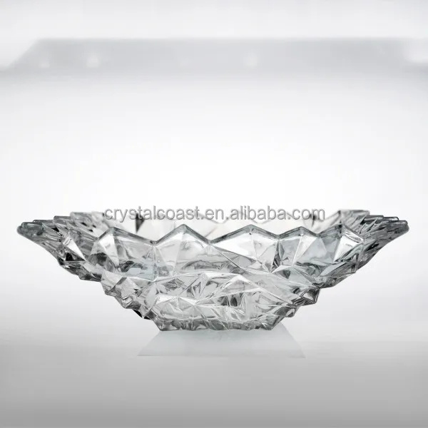 Wholesale pressed clear glass salad plates