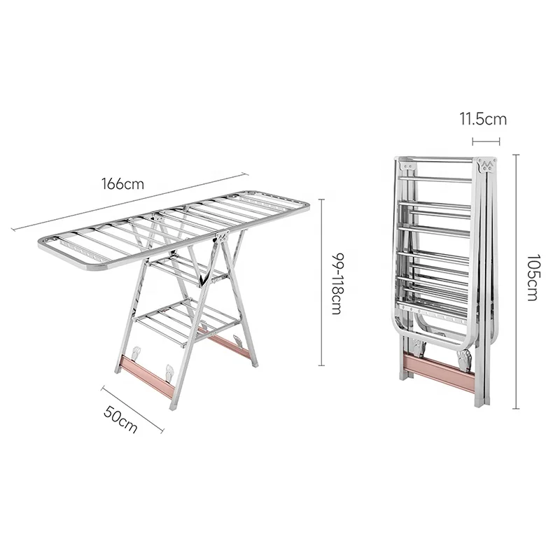Clothes stands with wind proof hanger Iron wall mounted folding clothes drying rack dryer