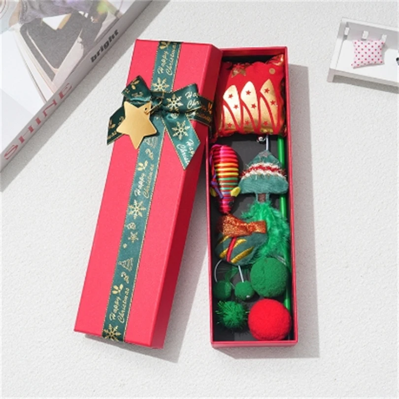 Interactive Playthings Pet Christmas Toys Christmas Cat Pet Toy Gift Box