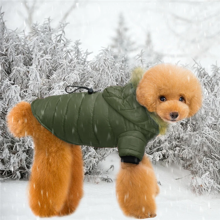 Manufacturer Wholesale Small Pet Down Jacket Warm Button Design Cotton Winter Dog Jacket