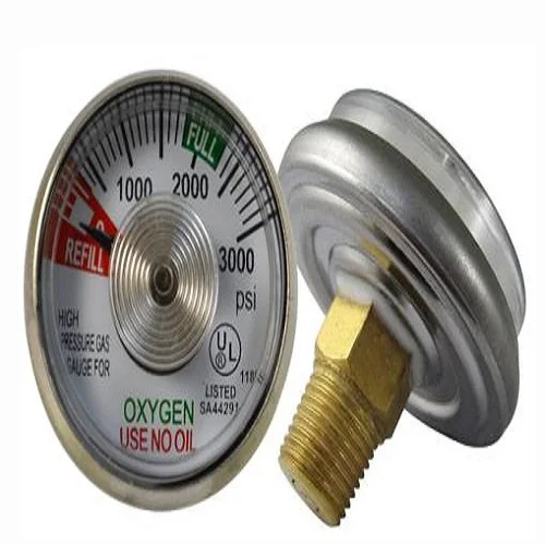approved oxygen spiral tube pressure gauge 4000psi /medical oxygen spiral tube gauge
