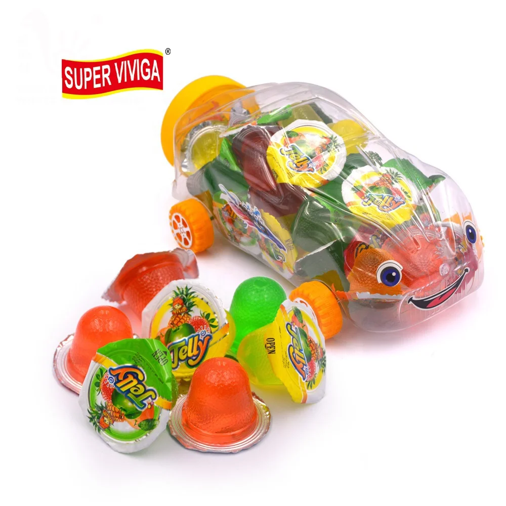 Assorted packing gelatin racing car fruit mini sweet taste jelly cup (60819908318)