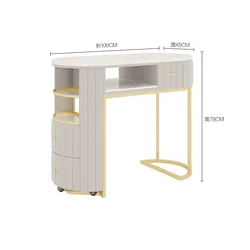 Marble Luxuriy Fashional Professional Salon Nail Tech Tables Manicure Station Manicure Table And Chair Set