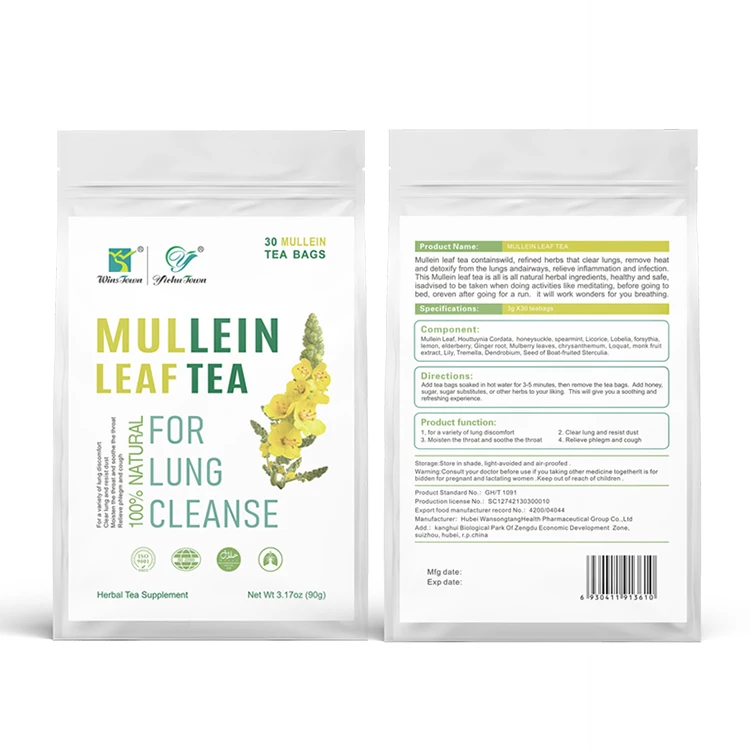 High quality natural herbal iaso Mullein leaves tea lung detox tea for body health
