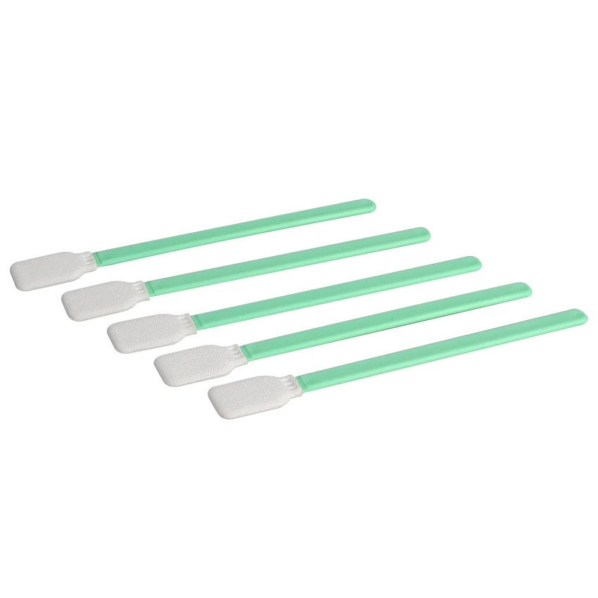 100 Pieces Cleaning Swabs Lint Free Swabs Microfiber Knitted Polyester Swab Sticks for Printer Gun Optics Lens