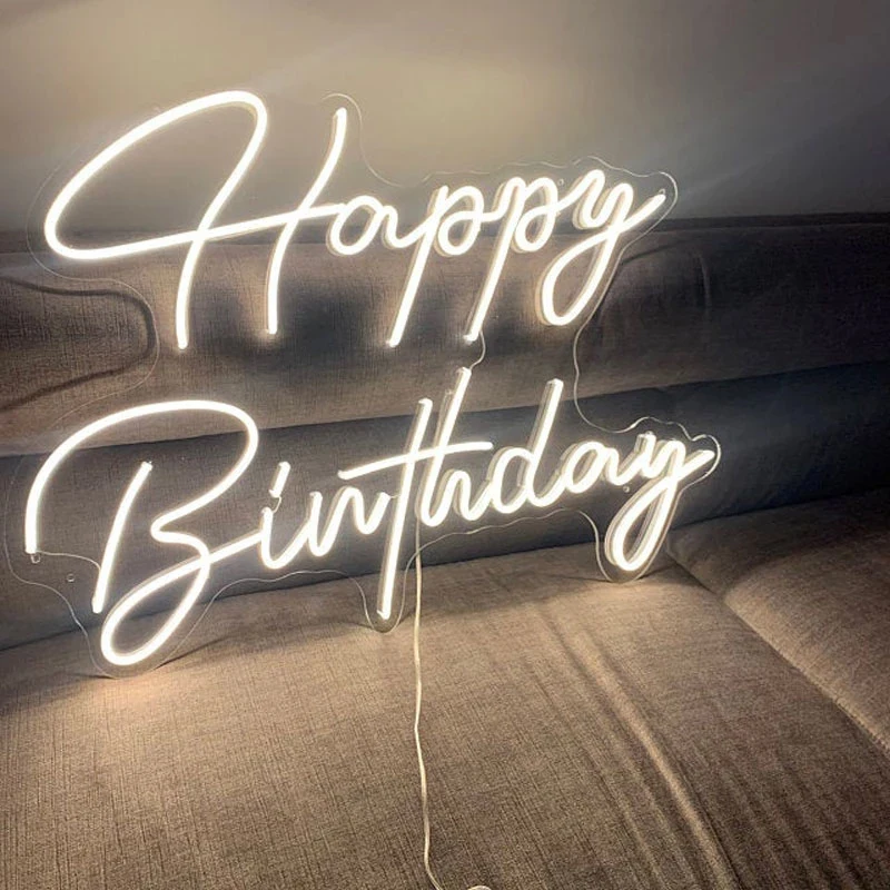  Drop shipping Customized Letters Words wall led flexible light flex Happy birthday custom neon