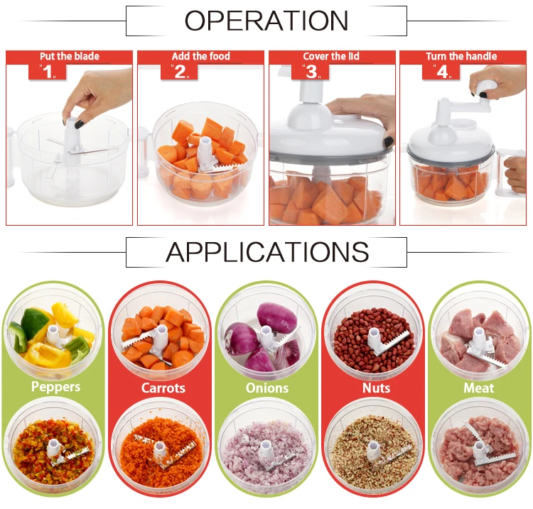 Super September 3 In 1 Wholesale Mini Kitchen King Pro Manual Food Processor Grater Salad Spinner Cutter