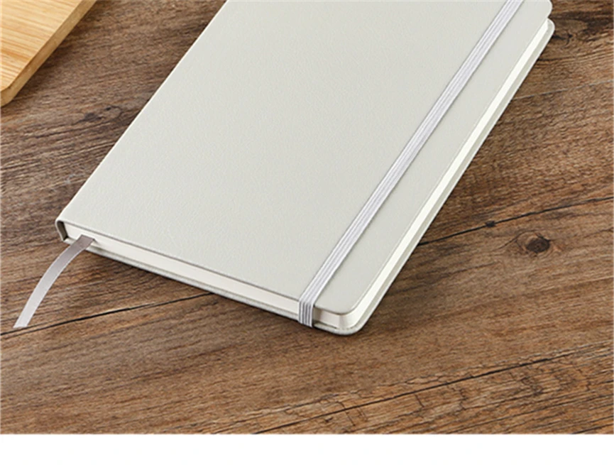 Business Stationery Note Book 500 Pages a3 a4 a5 Optional Full Color Cow Leather Cover Bookbinding with Silk Ribbons  Bookmarks