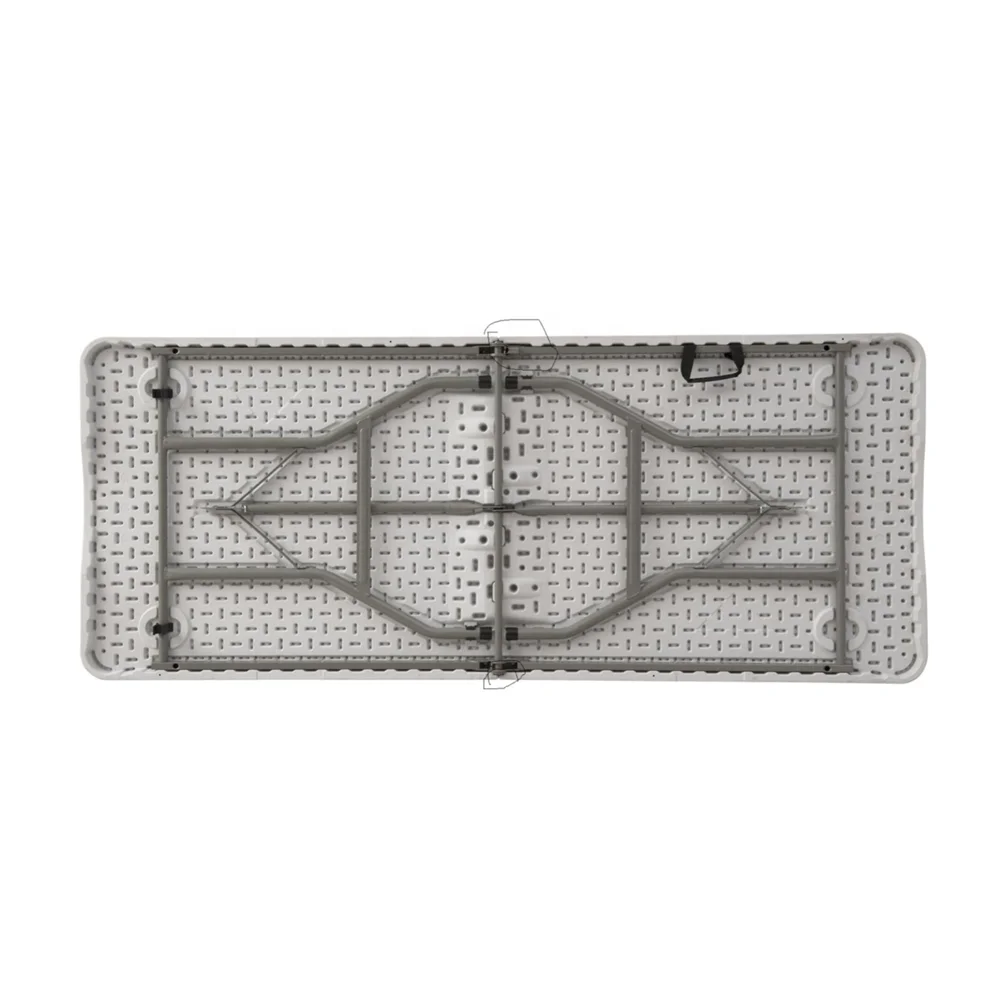 2024 Outdoor Portable lightweight camping steel market picnic HDPE folding leisure family activity aluminum table