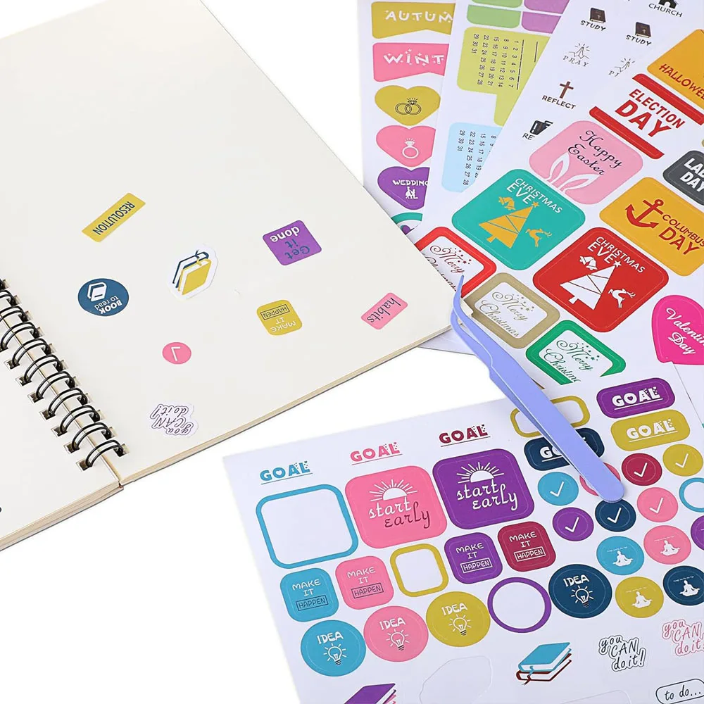 Decorative Paper Stickers Custom Adhesive Journal Planner Sheet Sticker For Notebooks
