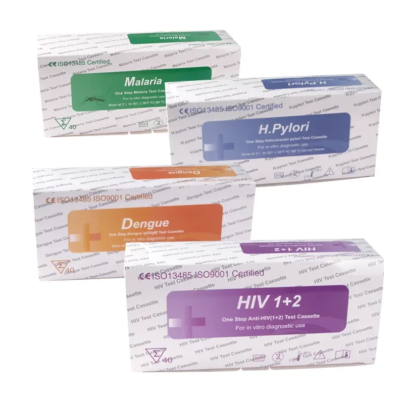 One Step Malaria Typhoid IgG IgM Salmonella Pcr Dengue HP Rapid Test Kits Test Strip/Cassette