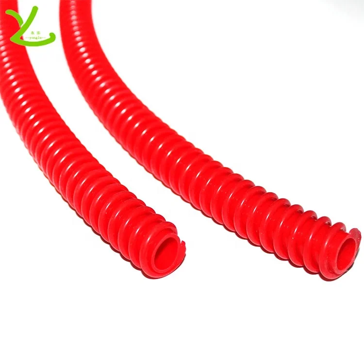 Custom flexible waterproof flame retardant insulation corrugated spiral bellows silicone rubber hose