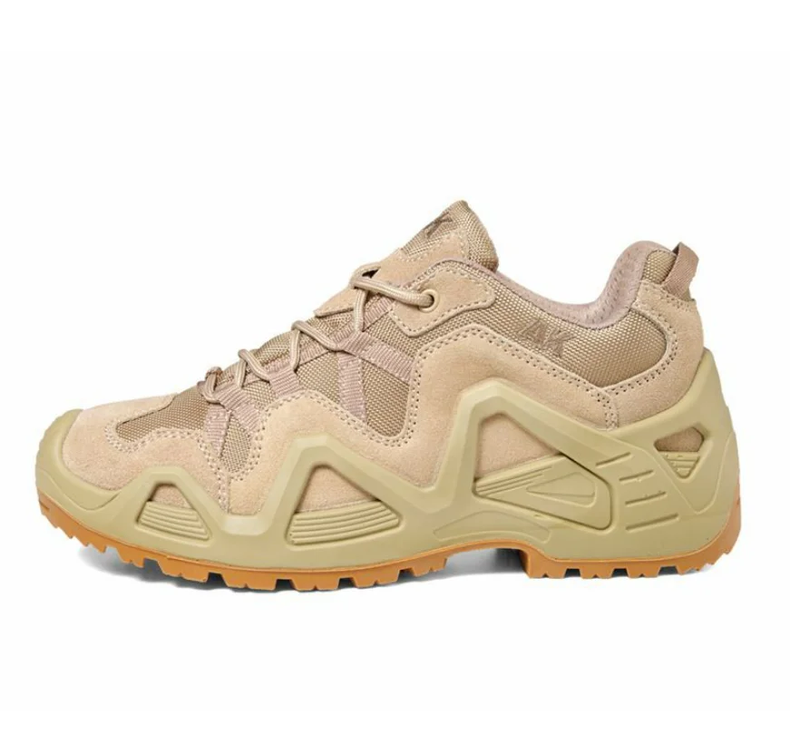 DFA0115 stock shoes AK aeisk  Black suede cow leather Tactical boots hiking shoes high  middle low cut durable shoes